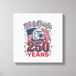 We The People 250 Years Patriotic Eagle Vintage De Canvas Print