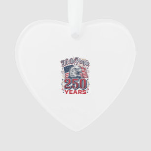 We The People 250 Years Patriotic Eagle Vintage De Ornament