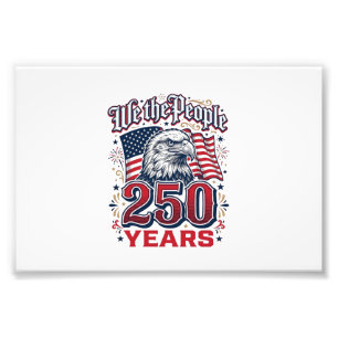 We The People 250 Years Patriotic Eagle Vintage De Photo Print