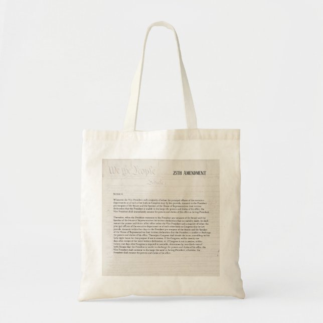 We the People 25th Amendment Constitution Resist Tote Bag (Front)