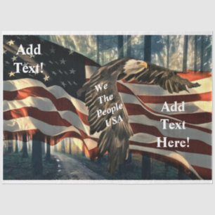 We The People American Constitution Bald Eagle Tissue Paper