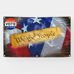 We The People American Constitution Vote Banner
