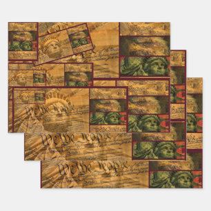 We The People American Constitution Wrapping Paper Sheet