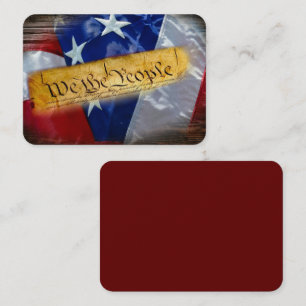 We The People American Flag Business Card