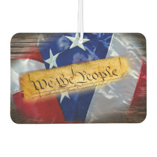 We The People American Flag Car Air Freshener