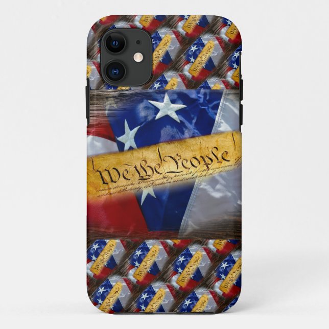 We The People American Flag Case-Mate iPhone Case (Back)