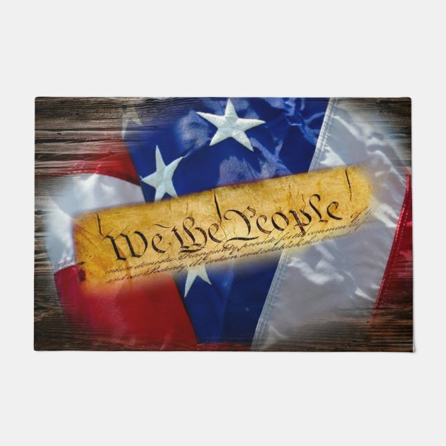 We The People American Flag Doormat (Front)