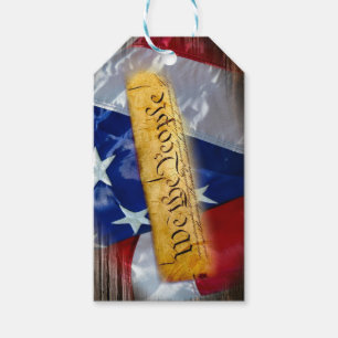 We The People American Flag Gift Tags