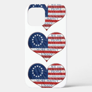 We The People American Flag Heart iPhone 12 Case