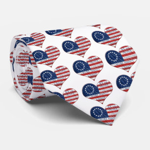 We The People American Flag Heart Tie