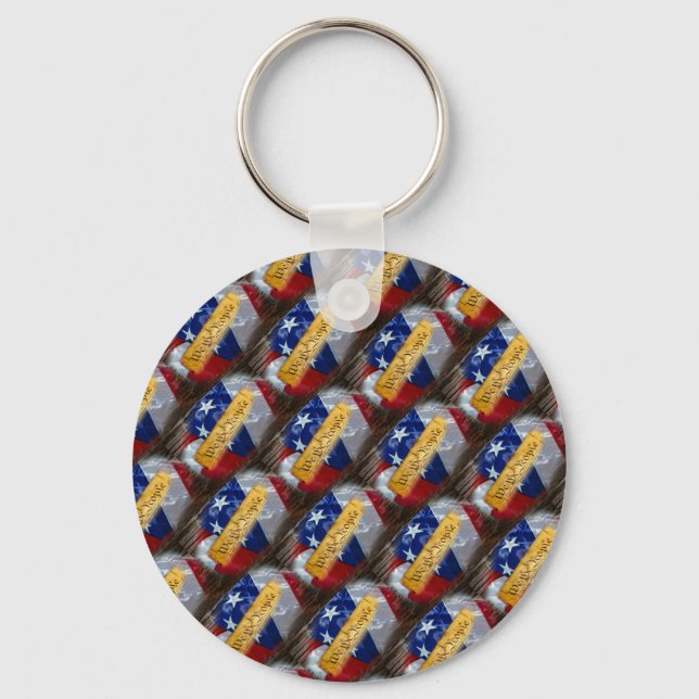 We The People American Flag Key Ring (Front)