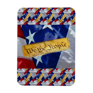 We The People American Flag Magnet