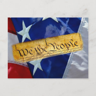 We The People American Flag Postcard