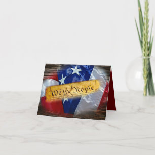 We The People American Flag Thank You Card