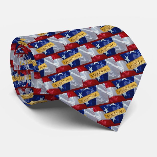 We The People American Flag Tie (Rolled)