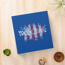 We the People American Peace Flag 3 Ring Binder