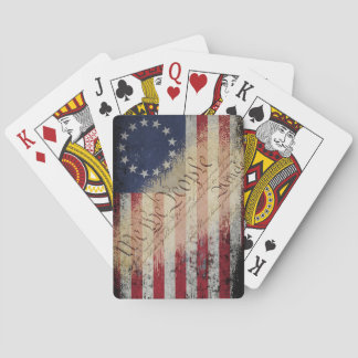 We The People Betsy Ross Vintage American Flag Playing Cards