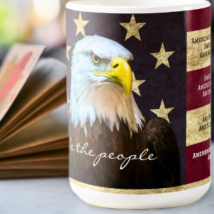 We The People Bill of Rights Flag Bald Eagle  Coffee Mug