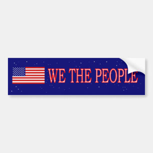 We The People Bumper Sticker Us Flag