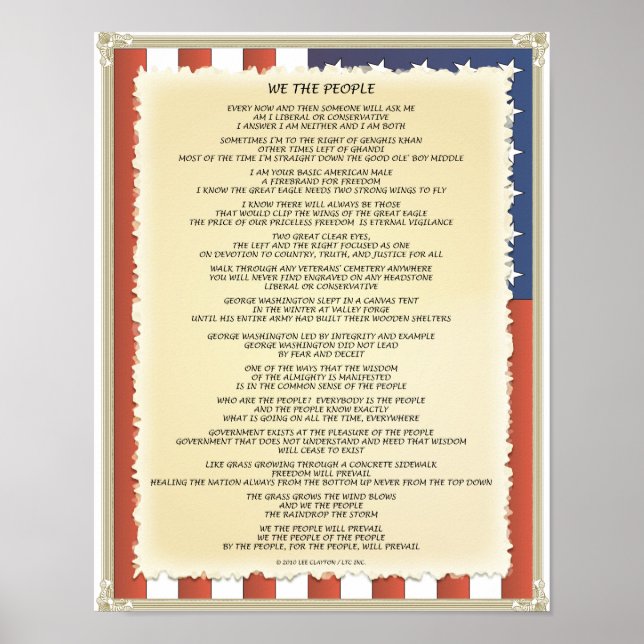 "We The People" By Lee Clayton - Poster (Front)
