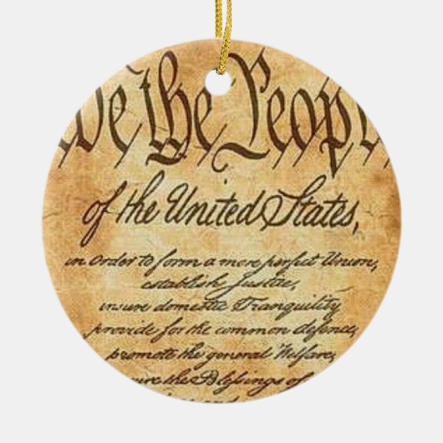 We The People Ceramic Tree Decoration (Front)