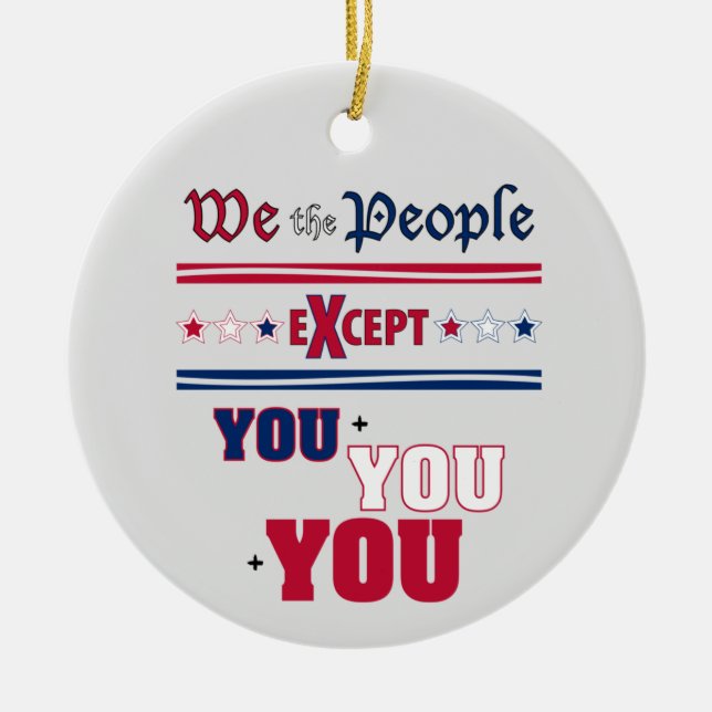 We the People   Ceramic Tree Decoration (Front)