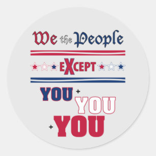 We the People   Classic Round Sticker