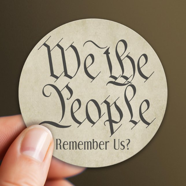 We the People! Classic Round Sticker (Patriotic Sticker)