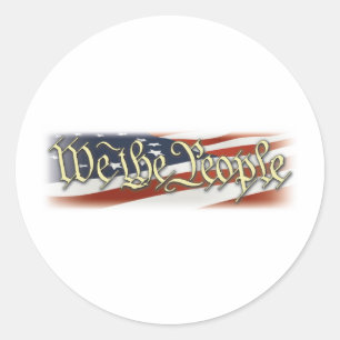 We The People Classic Round Sticker