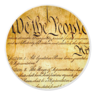 We the People - Constitution Ceramic Knob
