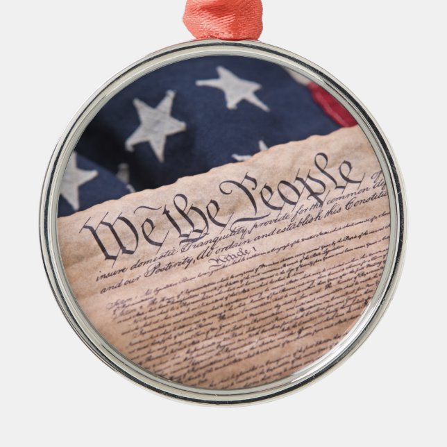 We the People Constitution Metal Tree Decoration (Front)