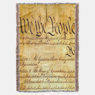 We the People - Constitution Throw Blanket