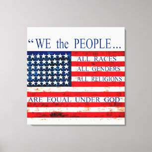 We the People - Created Equal Canvas Print
