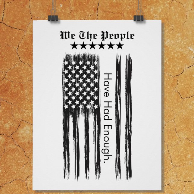 We The People Distressed Flag Vertical Poster (Creator Uploaded)