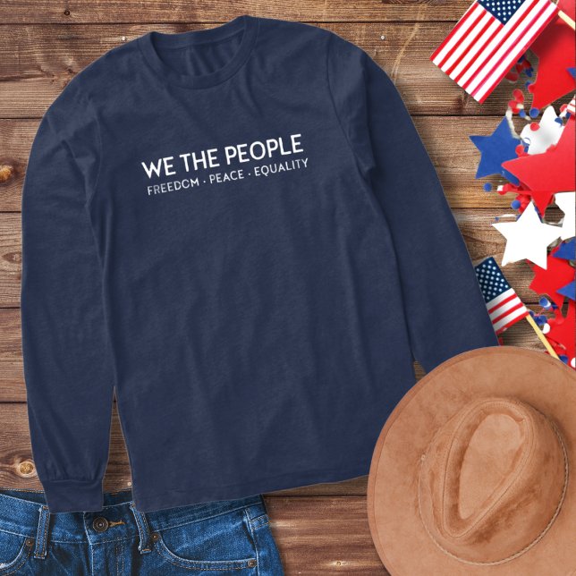 WE THE PEOPLE Freedom Peace Equality | 4th of July Tri-Blend Shirt (Creator Uploaded)