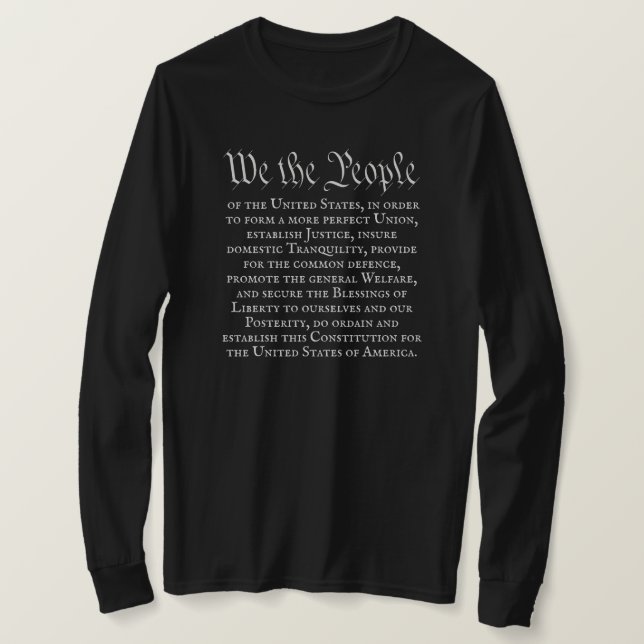 We the People Full Constitution Preamble T-Shirt (Design Front)