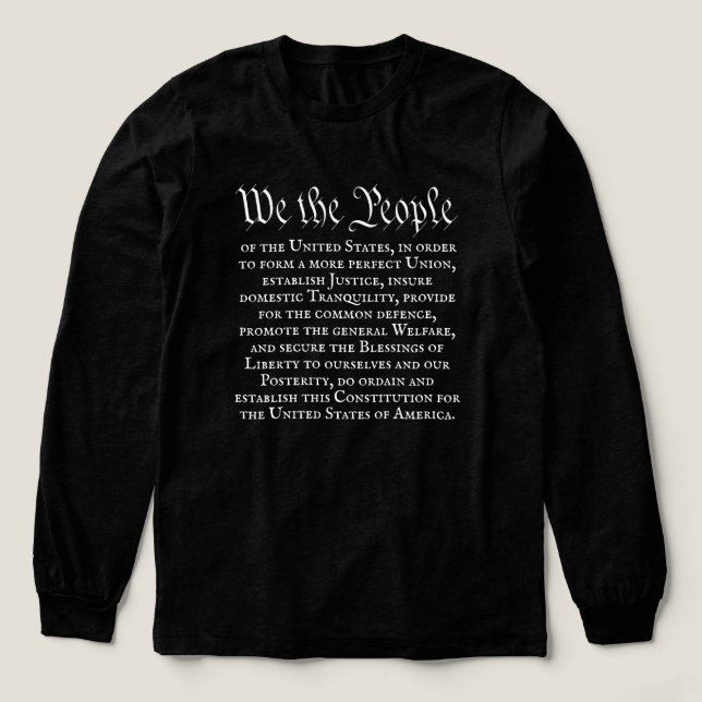 We the People Full Constitution Preamble Tri-Blend Shirt (Design Front)