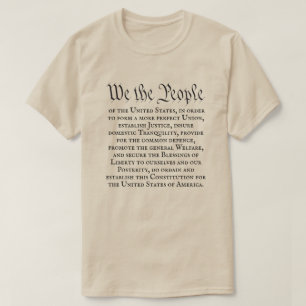 We the People Full Preamble US Constitution T-Shirt