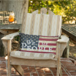 We The People Grunge American Flag  Lumbar Cushion<br><div class="desc">Vintage Grunge Style American Flag that says: We The People... Indoor/Outdoor Lumbar Pillow. Decorate your patio or porch with this patriotic USA flag, with one side lettering in white old English typography [or Personalise with Family Name]. Makes a great July fourth or housewarming gift! Love America, Love Freedom. Red, Navy...</div>