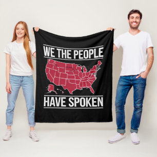 We the People Have Spoken Map of 2024 Election Fleece Blanket