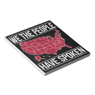 We the People Have Spoken Map of 2024 Election Notepad