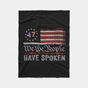 We The People Have Spoken Trump 2024 Election Map Fleece Blanket