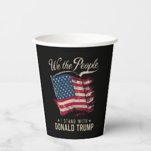 We The People I Stand With Donald Trump Vintage Paper Cups