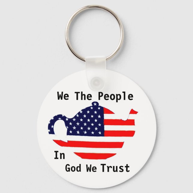 We The People In God We Trust Patriotic  Keychain (Front)