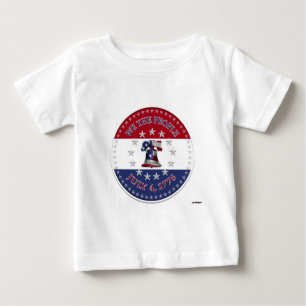 We The People July 4 1776 Bell with 13 & 50 Stars Baby T-Shirt
