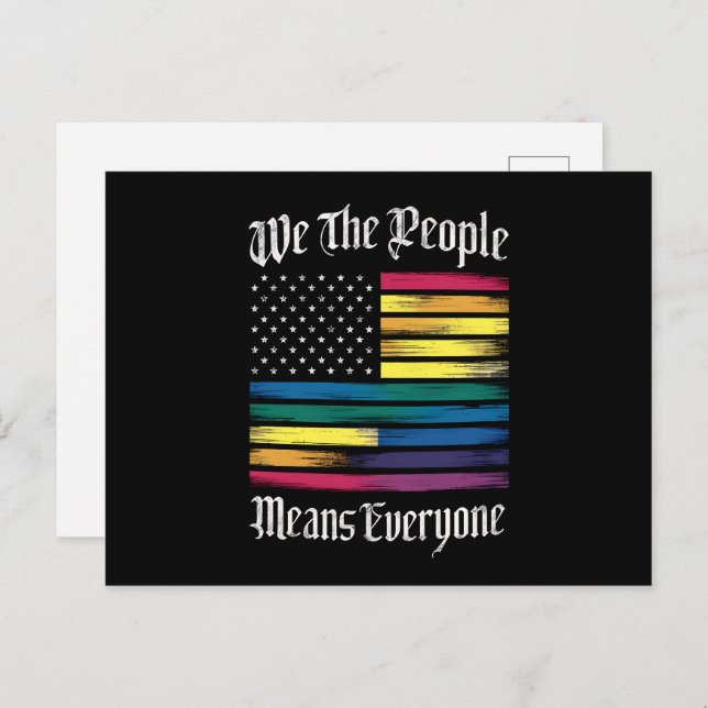 We The People Means Everyone LGBT Gay Pride Gift  Postcard (Front/Back)