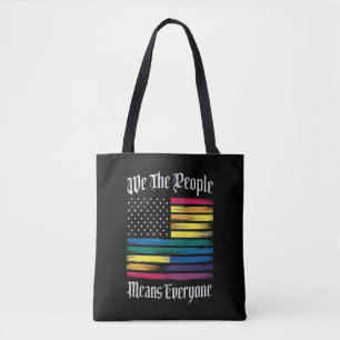 We The People Means Everyone LGBT Gay Pride Gift  Tote Bag