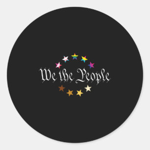 We The People Means Everyone Lgbtq Pride Month _1  Classic Round Sticker