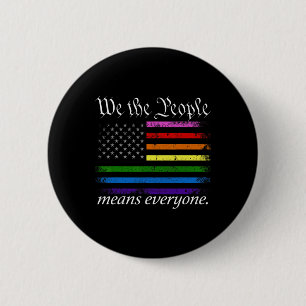 We The People Means Everyone Usa Lgbt Equality 6 Cm Round Badge