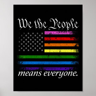 We The People Means Everyone Usa Lgbt Equality Poster